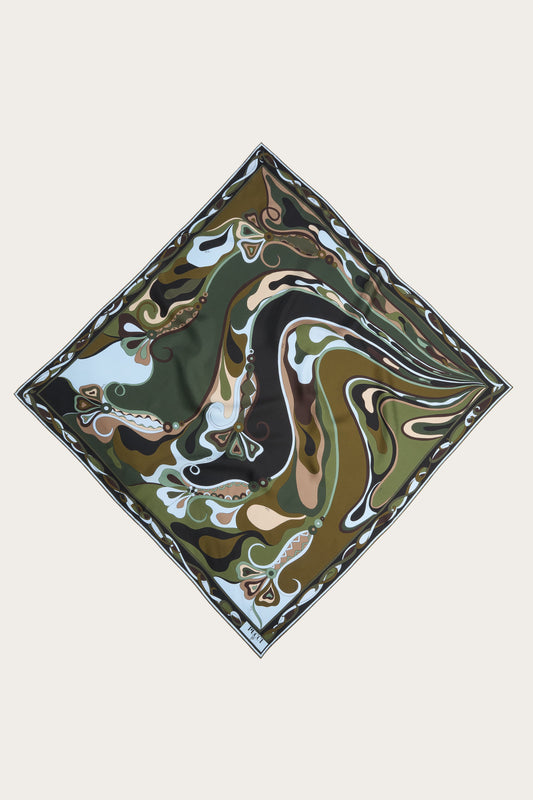 Foulard in Seta in Stampa Orchidee