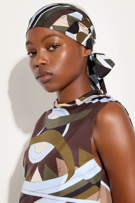 Manuba Print Silk Bandana Hat