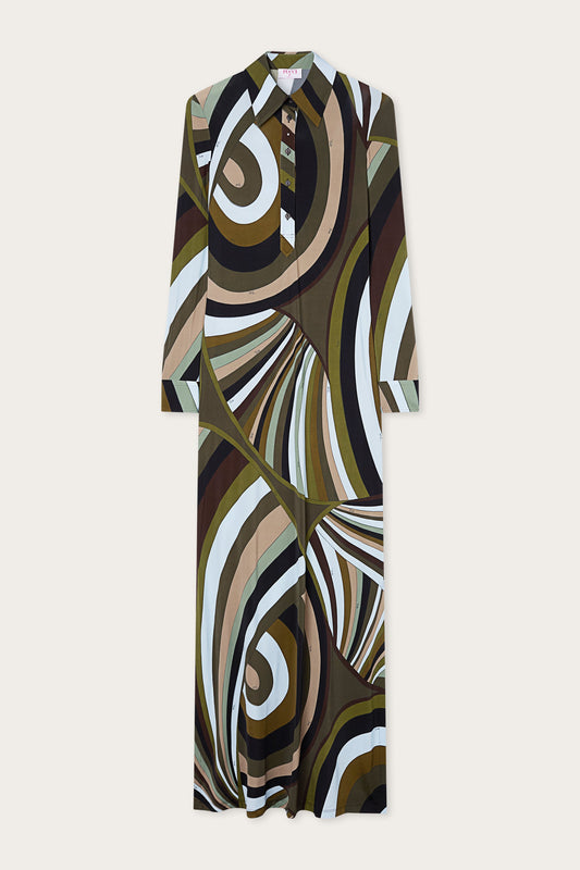 Abito Chemisier in Stampa Iride