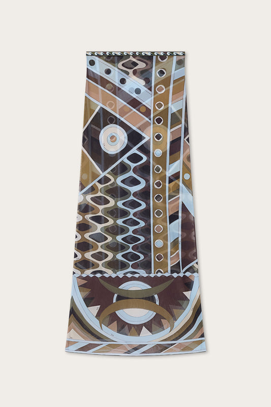 Gonna Lunga in Tulle in Stampa Vivara