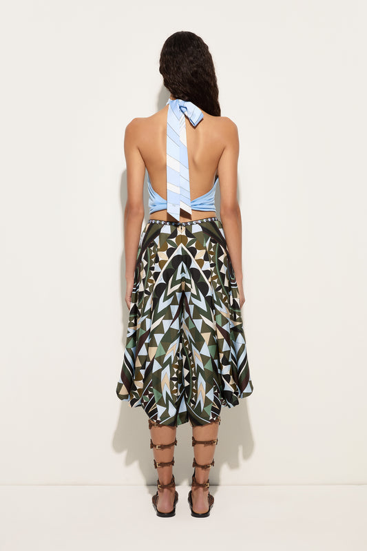 Manuba Print Wide Silk Pants