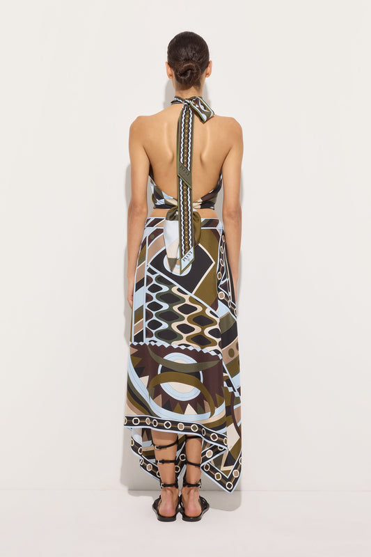 Vivara Print Silk Scarf Skirt