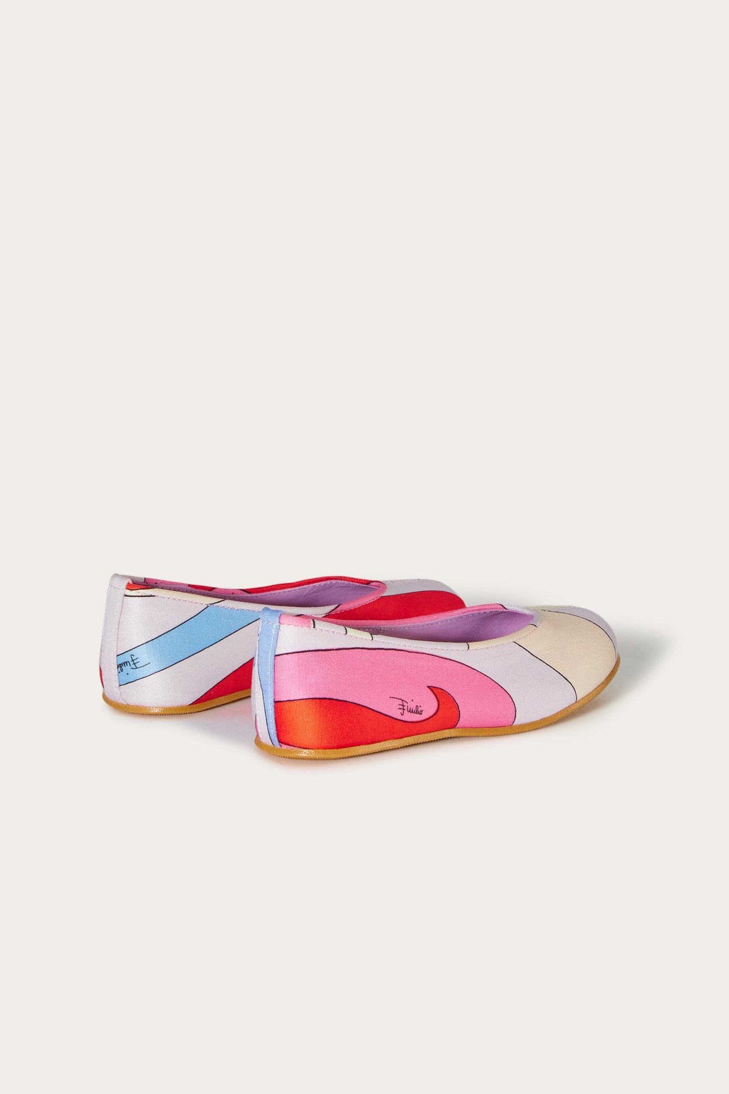 Marmo-Print Ballet Pumps View 3 - Pucci