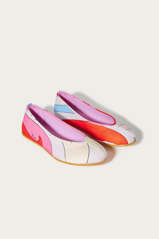 Marmo-Print Ballet Pumps View 4 - Pucci