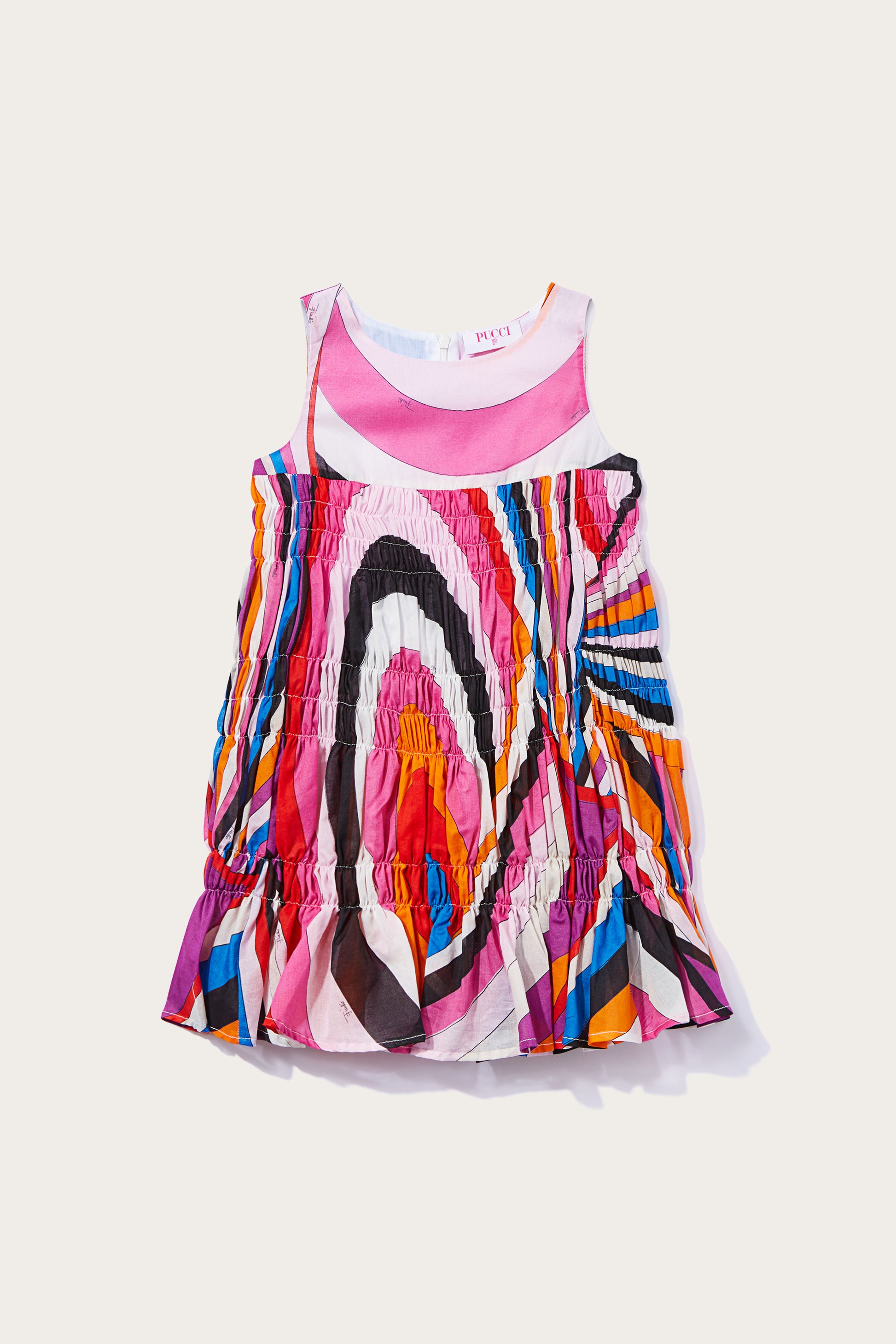 Iride-Print Smocked Dress View 1 - Pucci