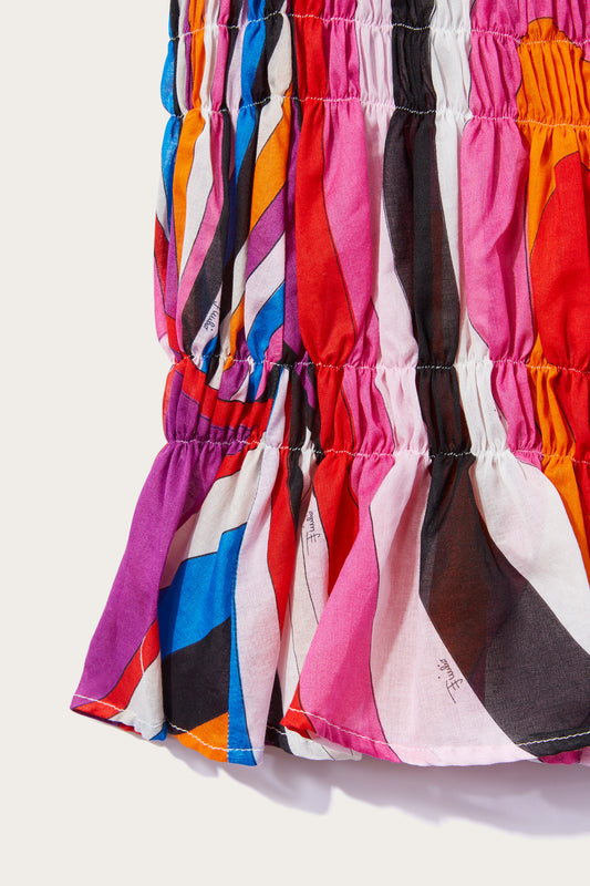 Iride-Print Smocked Dress View 3 - Pucci