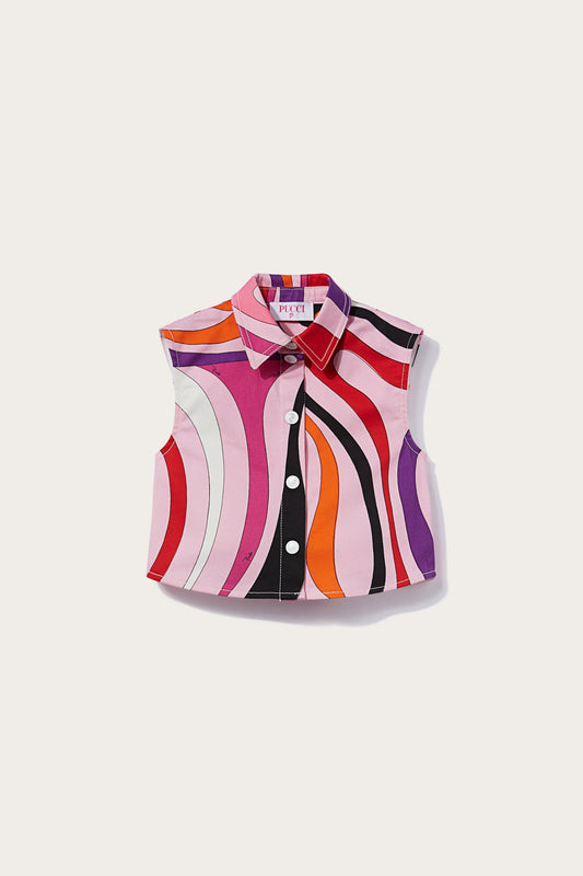 Marmo-Print Sleeveless Shirt View 1 - Pucci