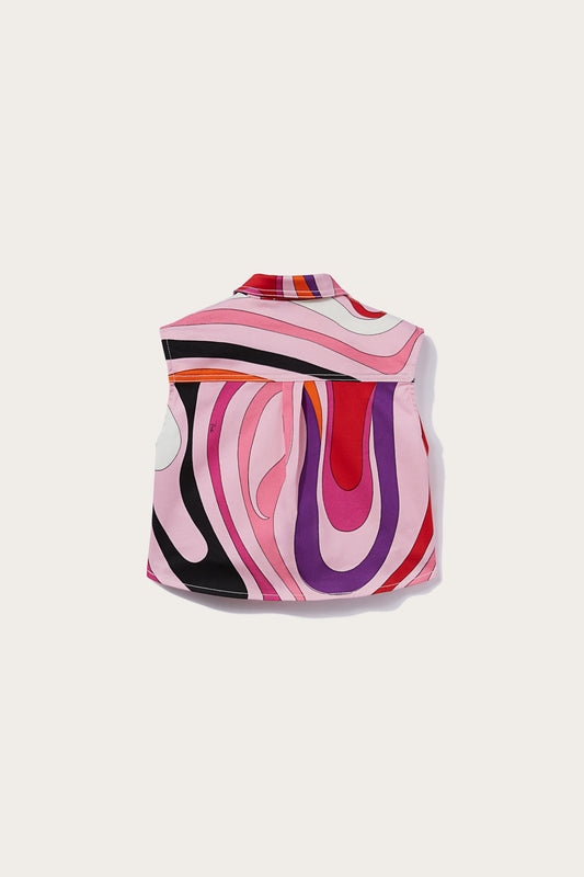 Marmo-Print Sleeveless Shirt View 2 - Pucci