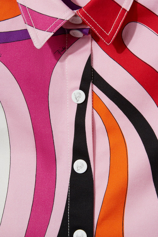 Marmo-Print Sleeveless Shirt View 3 - Pucci
