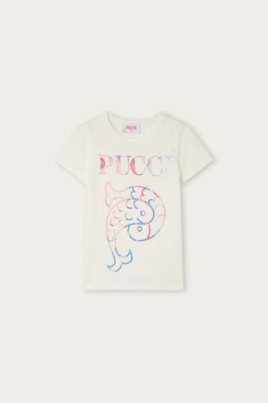 T-shirt con Macro Logo Pucci