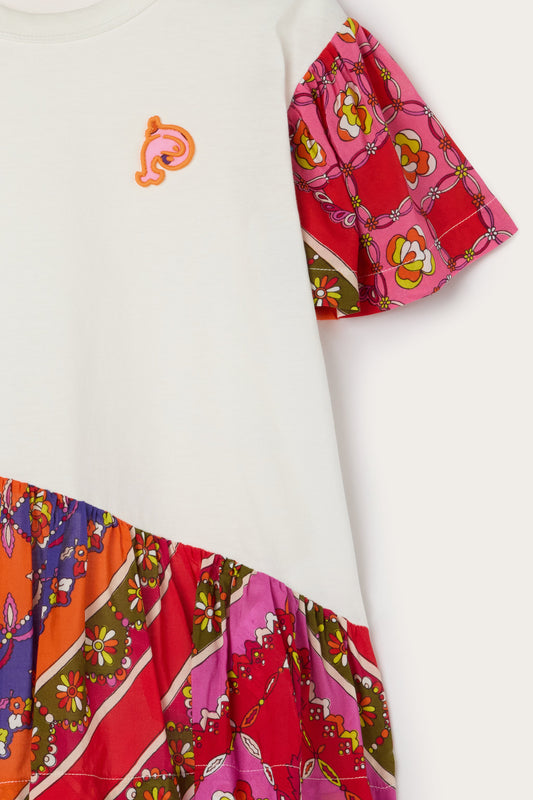 T-shirt con Dettagli Stampati