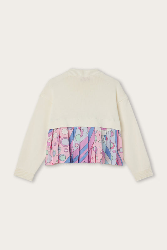 Cardigan con Dettaglio Stampato