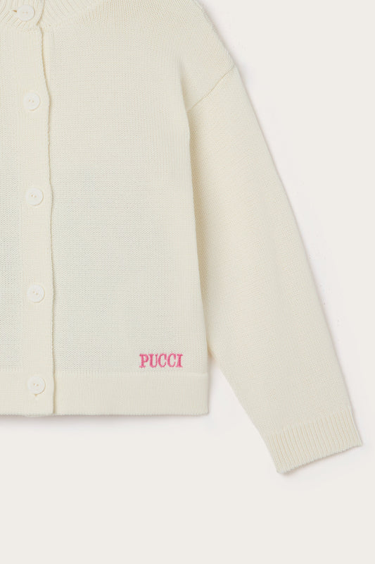 Cardigan con Dettaglio Stampato