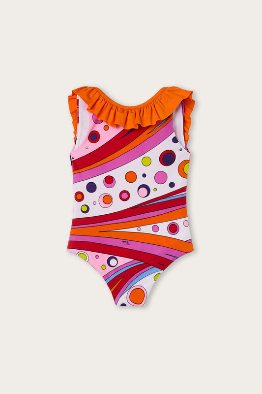 Costume in Stampa Fontane con Volants