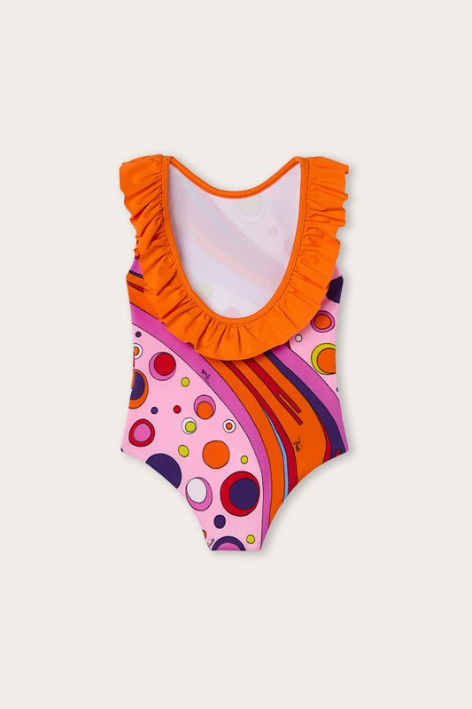 Costume in Stampa Fontane con Volants