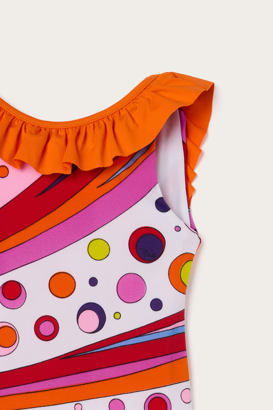 Costume in Stampa Fontane con Volants