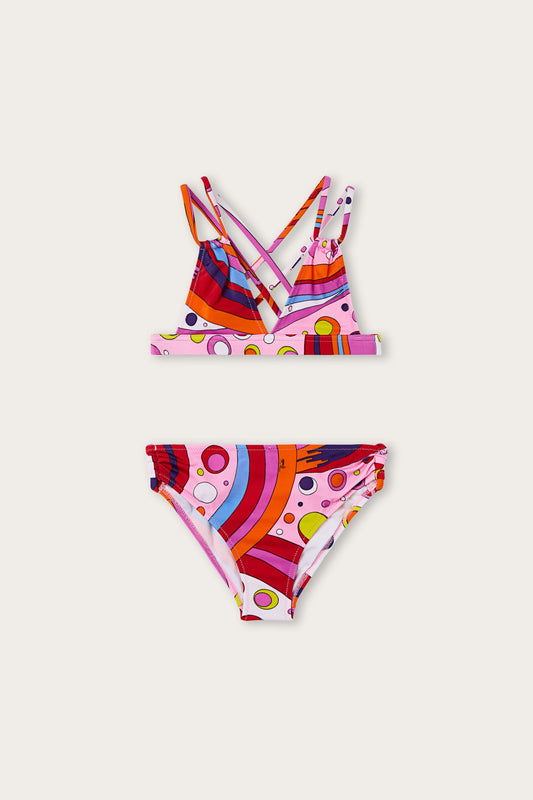 Bikini Triangolo in Stampa Fontane