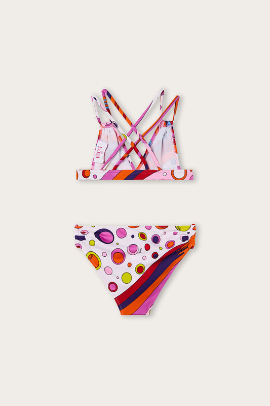Bikini Triangolo in Stampa Fontane