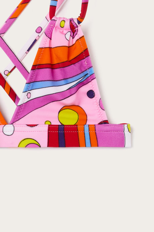 Bikini Triangolo in Stampa Fontane